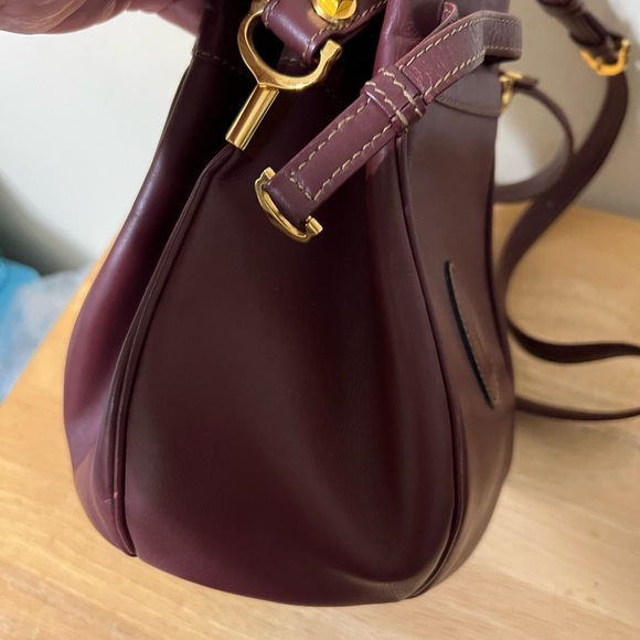 Cartier Burgundy Leather Bucket Bag - Picture 6 of 11